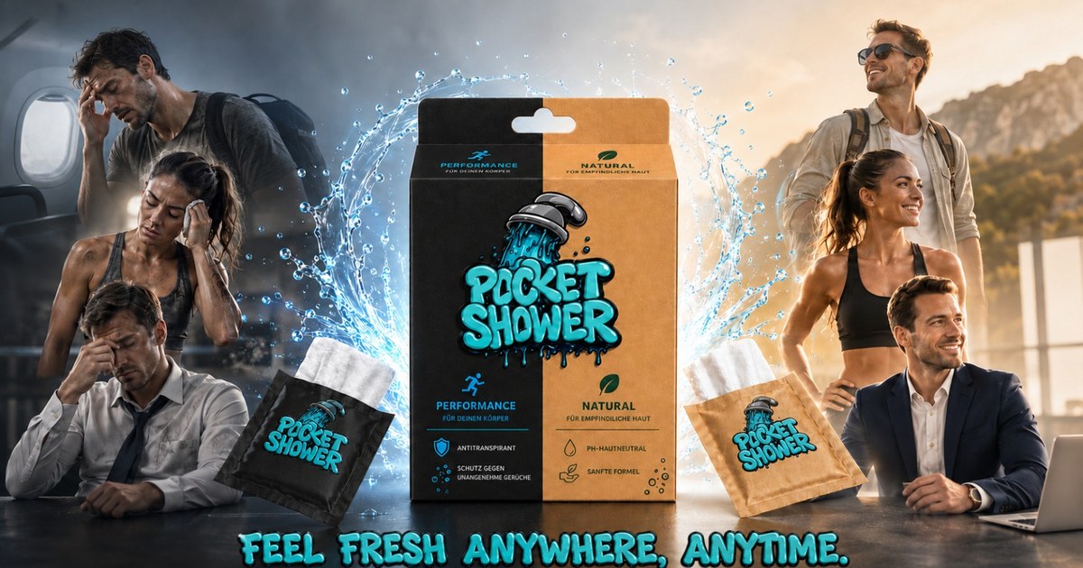 PocketShower – Body Wipes & Intimate Care Wipes On-the-Go